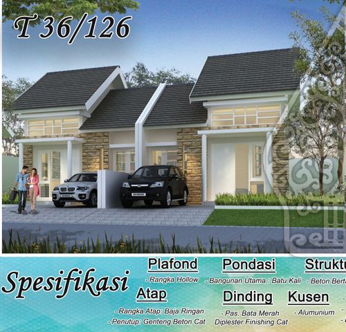 foto tampak rumah tipe 36/126 perumahan Grand Indraprasta Prambon