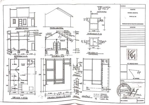foto denah rumah tipe 32/60 perumahan Wisma Amarta