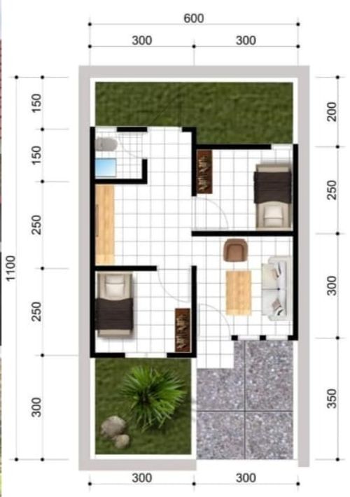 foto denah rumah tipe A perumahan GRAND VALDA RESIDENCE