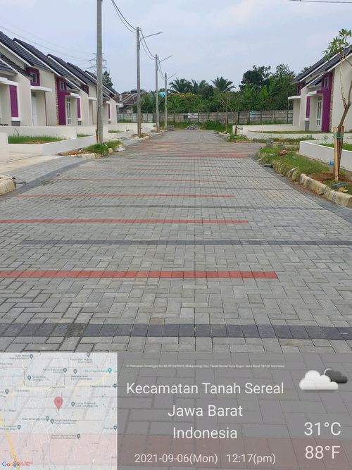 foto posisi tengah perumahan Bukit Cimanggu City cluster sherwood