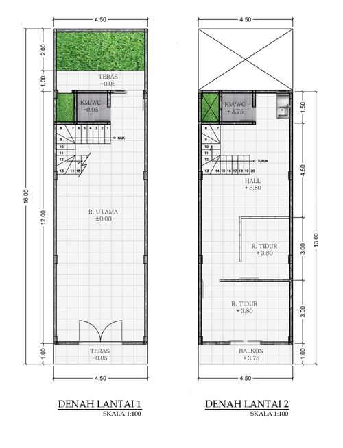 foto denah rumah tipe Rukan 112/72 perumahan Duta Indah Residence - Rukan Emerald