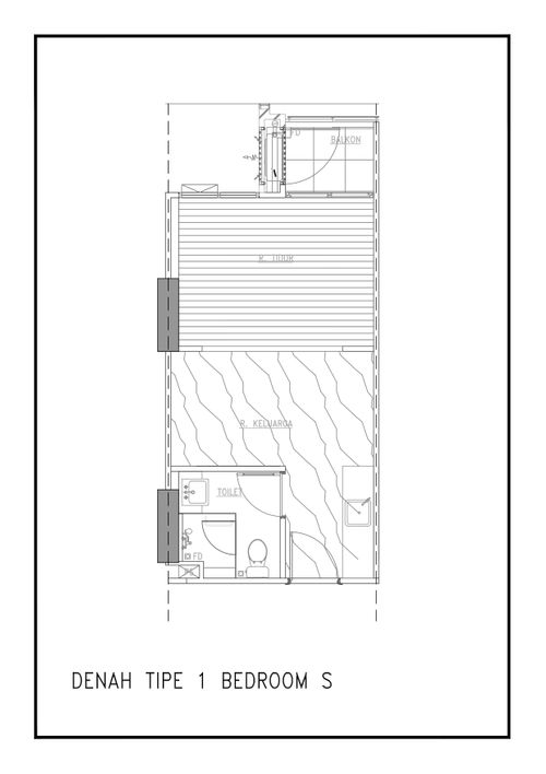 foto denah rumah tipe 1 bedroom 08 perumahan landmark residence apartemen