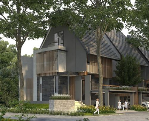 foto tampak rumah tipe Caelus Corner D11 no 1 perumahan Caelus