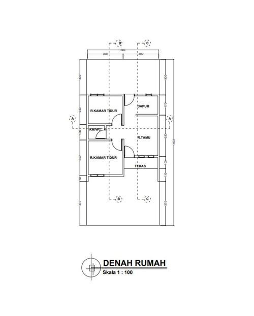 foto denah rumah tipe 36 perumahan SONGKA PERMAI