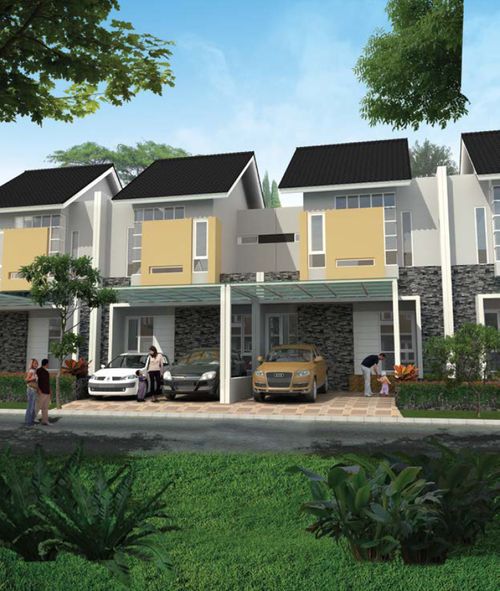 foto tampak rumah tipe PRADA perumahan SA2.19-01 CLUSTER VASANA KHI