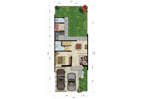 foto denah rumah tipe PRADA perumahan SA2.19-01 CLUSTER VASANA KHI