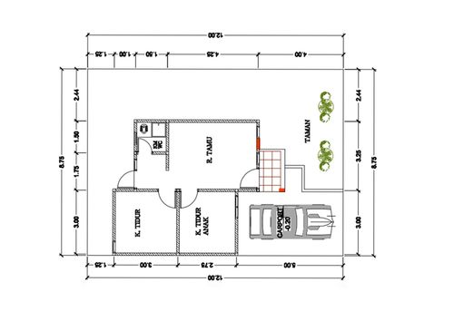 foto denah rumah tipe 36 perumahan Akana Residence 2