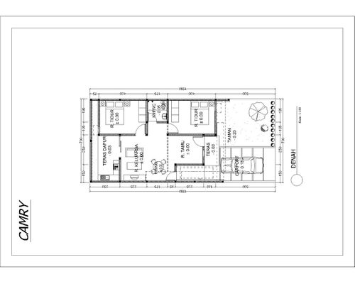 foto denah rumah tipe Camry perumahan GRAND SHARON RESIDENCE tahap 1 dan 2