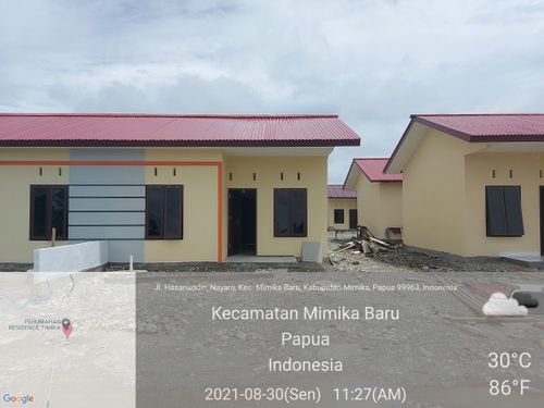 foto tampak rumah tipe TIVE 36 perumahan RESIDENCE TIMIKA 3