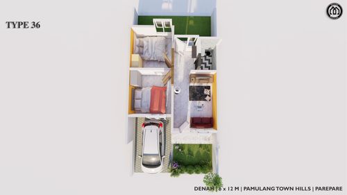 foto denah rumah tipe 36  / 72 perumahan PAMULANG GARDEN