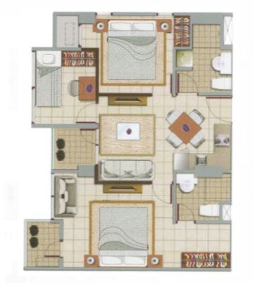 foto denah rumah tipe 3BCCT perumahan Capitol Park Residence