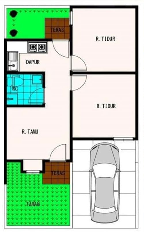 foto denah rumah tipe 36/72 perumahan Griya bukit neglasari
