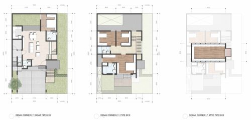 foto denah rumah tipe Caelus 9 Corner D5/15 perumahan Caelus