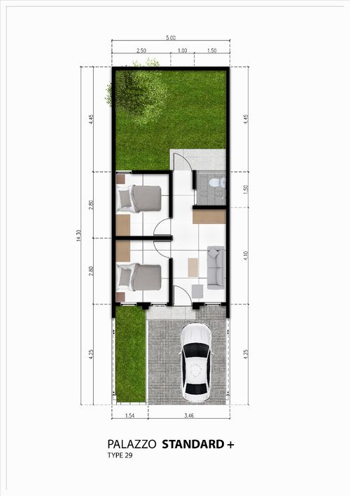 foto denah rumah tipe THE PIAZZA STANDARD PLUS perumahan MARS REGENCY