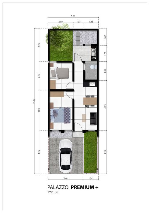 foto denah rumah tipe THE PIAZZA PREMIUM PLUS perumahan MARS REGENCY