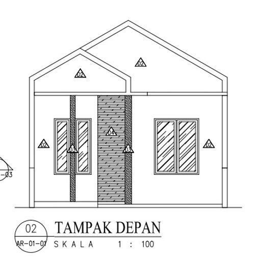foto tampak rumah tipe 30 perumahan The Garden Village