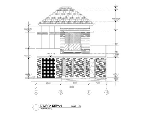 foto tampak rumah tipe Magnolia 143/180 perumahan Kahuripan Terrace