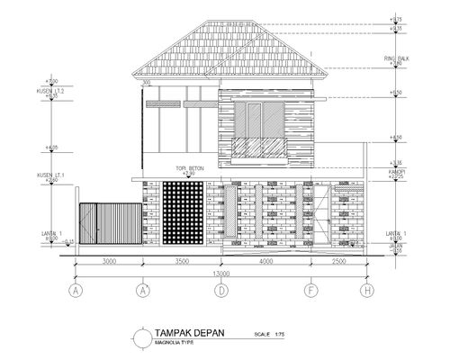 foto tampak rumah tipe Magnolia 145/NS perumahan Kahuripan Terrace