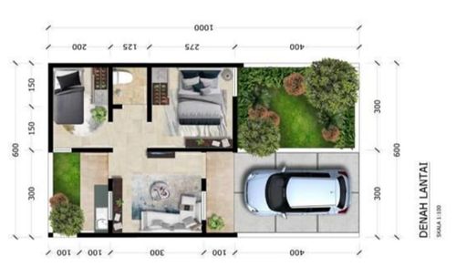 foto denah rumah tipe 30/60 perumahan Pesona Cikelet