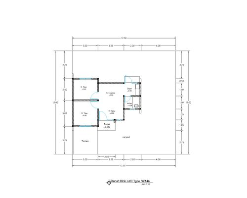 foto denah rumah tipe 36 perumahan PERUMAHAN SAPPHIRE TOWNHOUSE