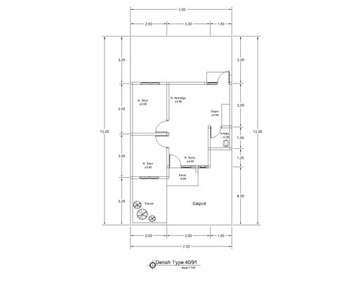 foto denah rumah tipe 40 perumahan PERUMAHAN SAPPHIRE TOWNHOUSE