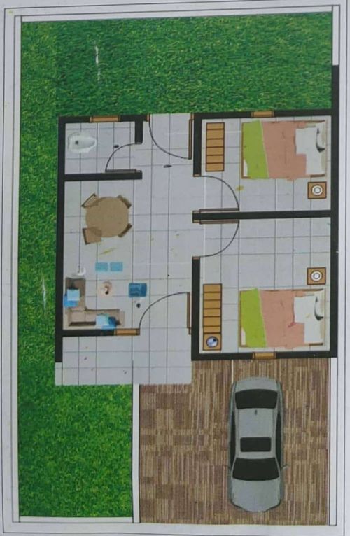 foto denah rumah tipe 30/72 perumahan Mumtaz Raya Residence