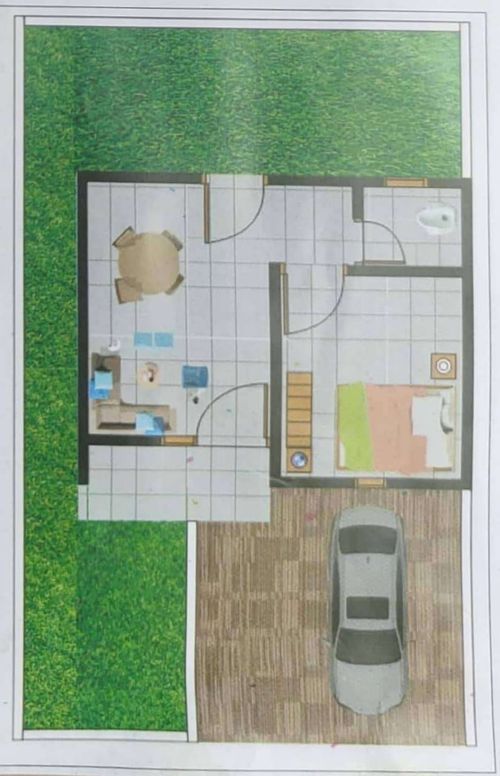 foto denah rumah tipe 25/72 perumahan Mumtaz Raya Residence