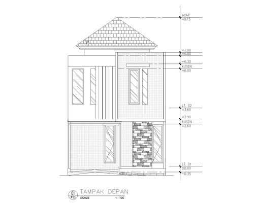 foto tampak rumah tipe Iris 58/90 perumahan Kahuripan Terrace