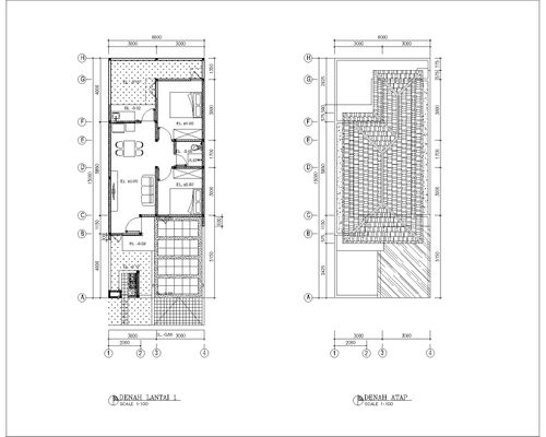 foto denah rumah tipe Canna 52/90 perumahan Kahuripan Terrace