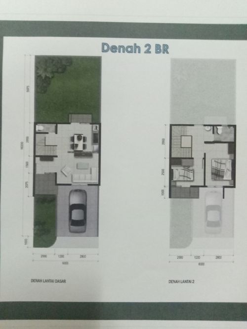 foto denah rumah tipe 2 KAMAR TIDUR perumahan GATEWAY PASTEUR RESIDENCE EMERALD