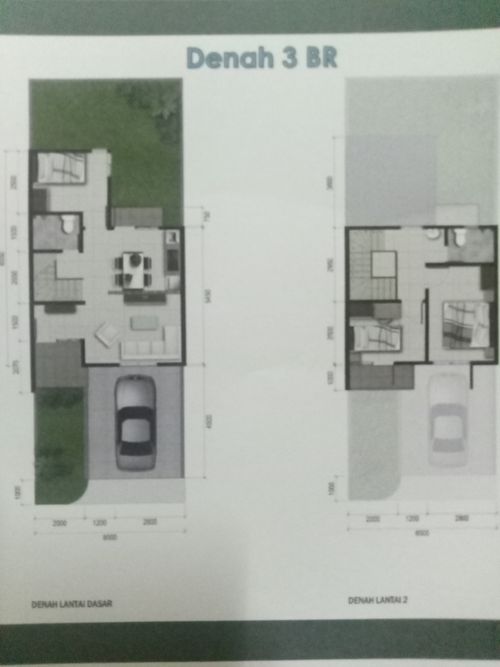 foto denah rumah tipe 3 KAMAR TIDUR perumahan GATEWAY PASTEUR RESIDENCE EMERALD