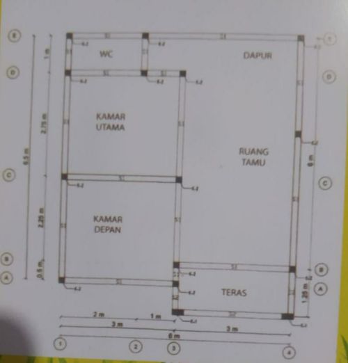 foto denah rumah tipe 36 perumahan SINAR ALAM JORONG PERMAI