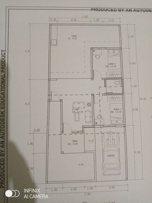 foto denah rumah tipe 45 perumahan Bukit Royal Kencana 2