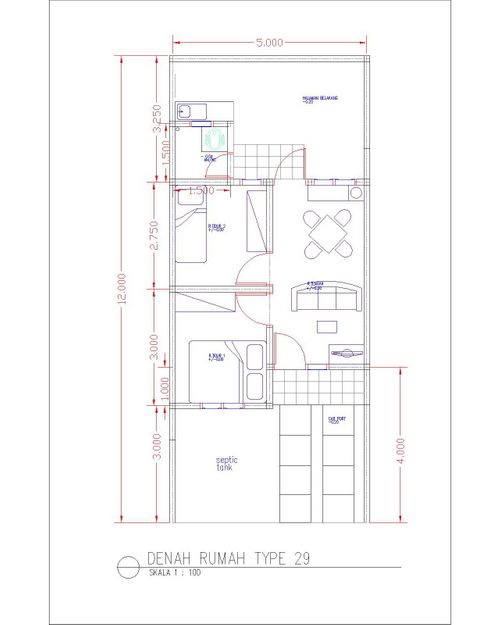 foto denah rumah tipe 29/87 perumahan Aweh Residence