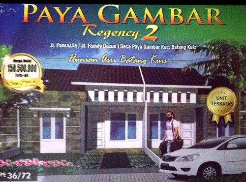 foto tampak rumah tipe 36 perumahan Paya Gambar Regency 2