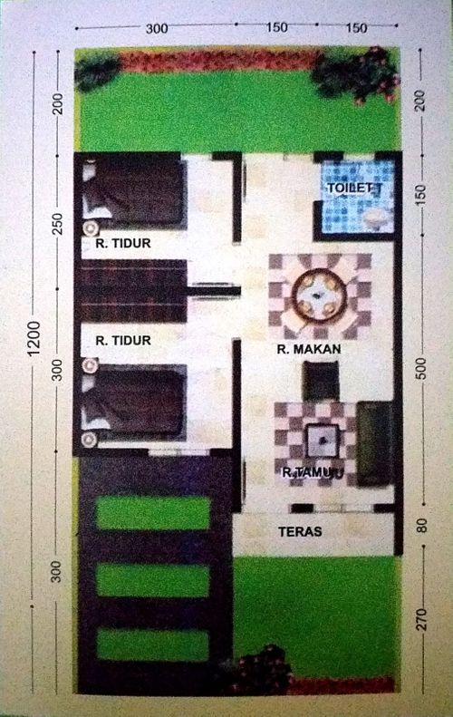 foto denah rumah tipe 36 perumahan Paya Gambar Regency 2