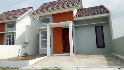 foto tampak rumah tipe Milenial 36 perumahan Nirwana Green Land