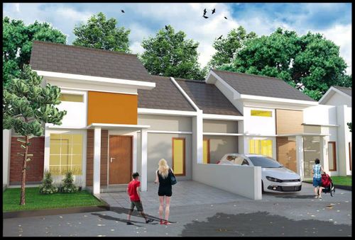 foto tampak rumah tipe Milenial 40 perumahan Nirwana Green Land