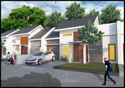 foto tampak rumah tipe Milenial 50 perumahan Nirwana Green Land