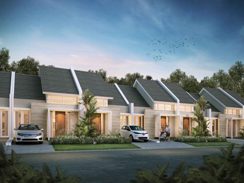 foto tampak rumah tipe Riforma STD perumahan CitraLand Palembang - Cluster Lugano