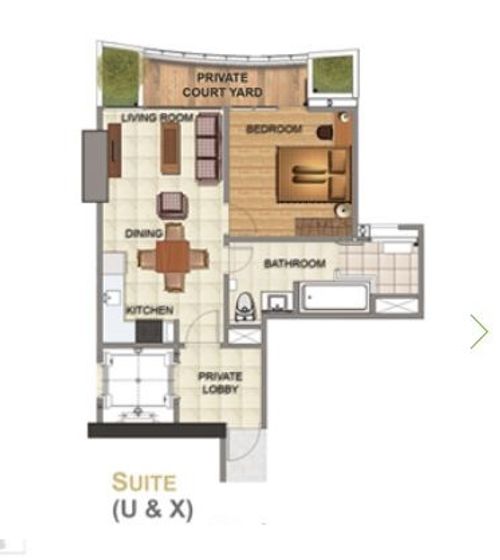 foto denah rumah tipe Suite perumahan THE ROYALE SPRINGHILL RESIDENCES