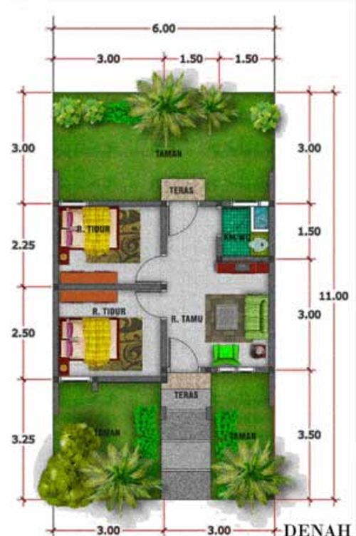 foto denah rumah tipe 30 perumahan CITRA RAYA RIVERVIEW