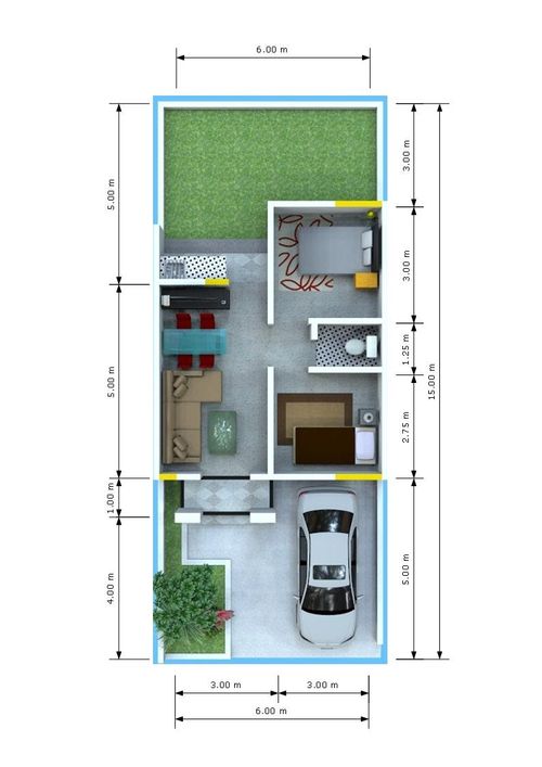 foto denah rumah tipe TIMUR - CIJATI perumahan PURI MEGA CITRA - CIJATI