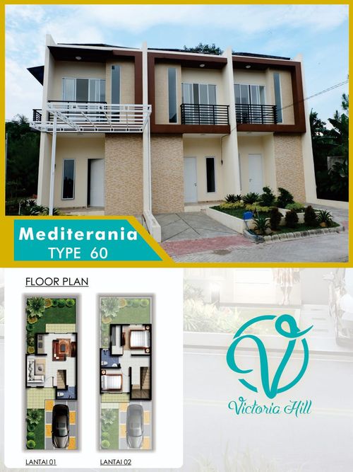 foto denah rumah tipe Mediterania perumahan VICTORIA HILL RESIDENCE TAHAP 1