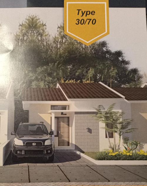 foto tampak rumah tipe 30/70 perumahan BERMIS RESIDENCE