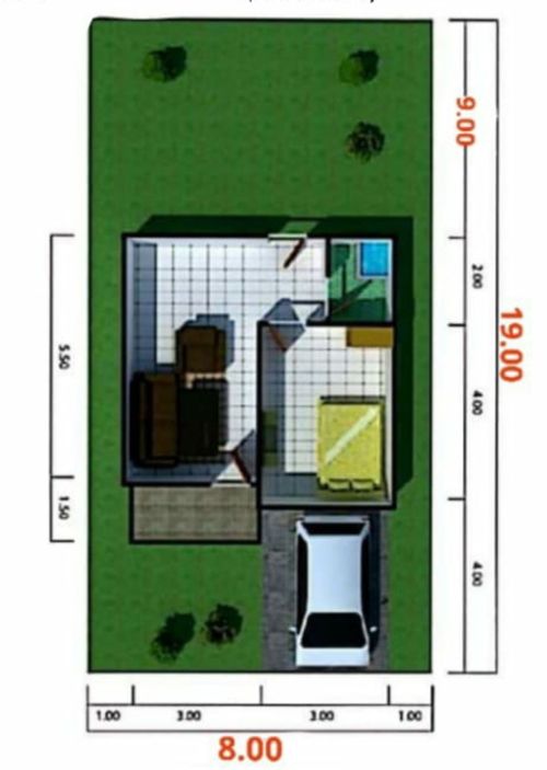 foto denah rumah tipe 36 perumahan SWADAYA ASRI 3 BLOK B