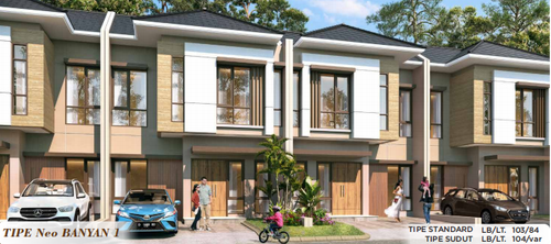 foto tampak rumah tipe NEO BANYAN 1 perumahan CITRA ECOPOLIS RAYA - CLUSTER THE TREES