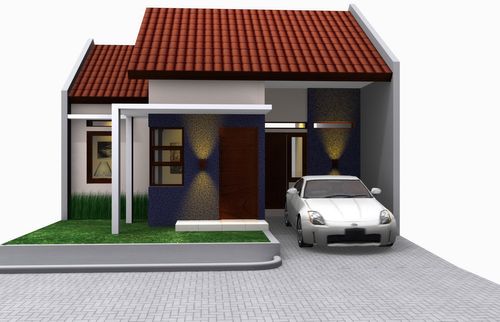 foto tampak rumah tipe 45 perumahan GRIYA MUSI PALEM INDAH