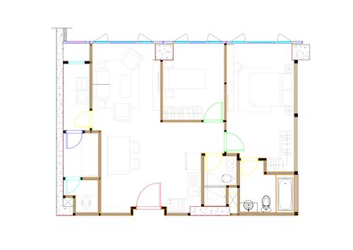 foto denah rumah tipe A 2BR B2 perumahan GANDARIA HEIGHTS APARTMENT