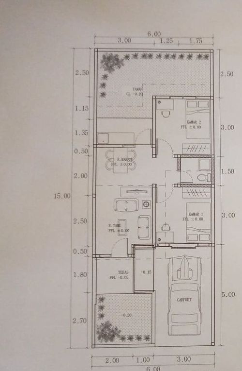 foto denah rumah tipe 45 perumahan Bukit Royal Kencana 2